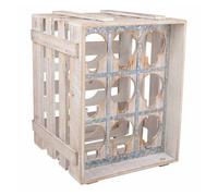 Cajón botellero de madera marrón 33x32x43