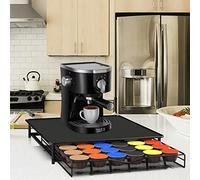 Cajón de cápsulas de café, cajón de almacenamiento para cápsulas Nespresso - Soporte de cajón de almacenamiento de café para Dolce Gusto - 36 cápsulas capacidad- 36 unidades - Negro-39 x 35 x 7,5 cm
