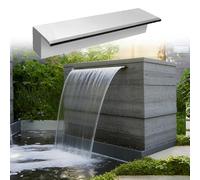Cajón de Cascada Exterior - Cajón de Cascada de Acero Inoxidable para Piscina, Estanque y Patio, Salida de desbordamiento, Fuente de Pared, Boquilla empotrada, Salida de Agua, Elemento de AG