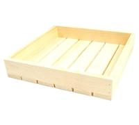 Cajón decorativo de 30 x 30 x 6 cm, caja de madera ecológica, cepillada para guardar vino, frutas y verduras
