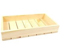 Cajón decorativo de 35 x 20 x 6 cm, caja de madera ecológica, cepillada para guardar vino, frutas y verduras