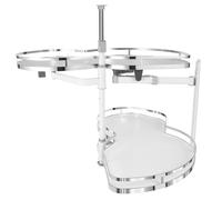 Cajón extraíble para cocina - Cajón deslizante para almacenamiento - Cesta organizadora para cajón de cocina - Diseño angular, color blanco
