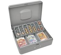 Cajón para contar billetes, modelo estándar, con cerradura numérica, color gris (sin contenido)