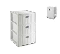 Cajonera 3C Elegance Ratan Blanco Stefanplast