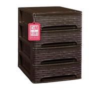 Cajonera Bambú Wengué 4 Cajones COM-FORT HOUSE