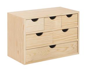 CAJONERA BLOCK 3X2X1 CAJONES RECHAPADO PINO