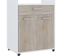Cajonera con ruedas Vicco Ansel Blanco/Sonoma 60 x 40 cm con cajones, Model 56238