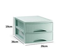 Cajonera de Sobremesa Imitación Rattan A4 con en Plástico Duro, Ideal para Organizar la Oficina