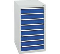 Cajonera H x A x P 900 x 500 x 500 mm, 8 cajones de 100 mm de altura