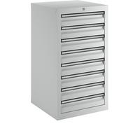 Cajonera H x A x P 900 x 500 x 500 mm, 8 cajones de 100 mm de altura