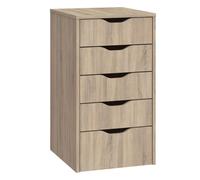 Cajonera oficina eko 5 cajones color roble cambrian 71x40x43 cm 43 cm