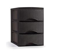 Cajonera Rattan deSobremesa 2/3/4 Cajones White