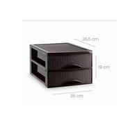 Cajonera Rattan deSobremesa 2/3/4 Cajones White