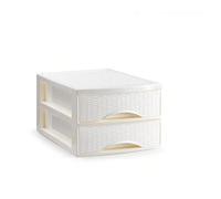 Cajonera Rattan deSobremesa 2/3/4 Cajones White