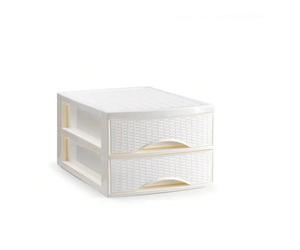 Cajonera Rattan deSobremesa 2/3/4 Cajones White