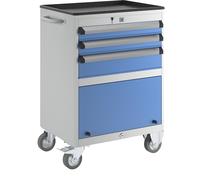 Cajonera, rodante eurokraft pro, H x A x P 850 x 600 x 450 mm, con bandeja para herramientas