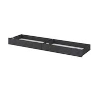 Cajones inferiores cama doble ottawa en color negro steam 189 cm