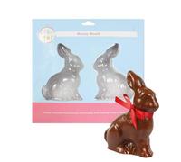Cake Star Molde de conejito de chocolate, molde de 2 partes para hacer conejos de chocolate, 100 mm x 130 mm