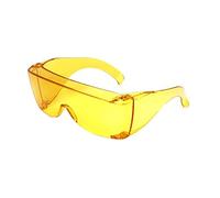 Calabria 3000 Fit Over - Gafas de seguridad Fitover graduadas, amarillas, para hombres y mujeres, grandes, envolventes, tintadas, antivaho y arañazos