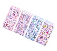 Calcomanía de espuma de PVC de dibujos animados brillante para cuaderno, diario, planificador, álbumes de recortes, funda de teléfono, laptop, niños, espuma motivacional