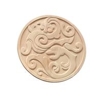 Calcomanía De Gabinete Tallada 2 Piezas De Madera Maciza Tallada En Relieve Colgante Redondo De Dragón Retro Con Flor Adorno De Pared De Dragón Parche Redondo Tallado 26cm
