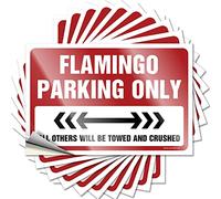 Calcomanía de pared de granja | Flamingo Parking Only Love for Silicone Decor (12 x 18 cm)