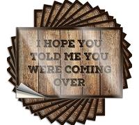 Calcomanía impermeable para ventana con texto en inglés «Hope You Told Me You were Coming Over Fall Rock» (6 x 9 cm)
