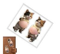 Calcomanías 3D - 11,5 x 12 cm, divertidos juguetes adhesivos de vientre de gato | Pegatinas de teléfono para decoración de álbumes de recortes para planificador, de teléfono, monopatín, botella