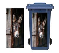 Calcomanías adhesivas de PVC para cubo de basura, 12.2 x 27.55 pulgadas | Cubo de basura decorativo para jardín, patio, puerta, entrada, entrada, hoeme