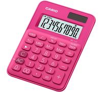 Casio mini calculadora de sobremesa ms7uc-rd 10 dígitos color fucsia