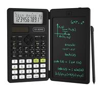 Calculadora científica plegable 2 en 1 y tableta de escritura de 6 pulgadas, pantalla LCD de 82MS y 240 funciones para estudiantes universitarios y profesores Black 82MS