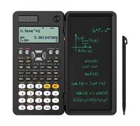 Calculadora Científica Solar con bloc de notas LCD, 417 funciones, calculadora plegable portátil profesional para estudiantes, 991ES actualizado 6.5 inch 991ES black