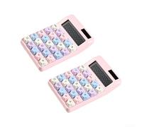 Calculadora de escritorio Candy Color de 12 dígitos de pantalla grande | LCD grande de 12 dígitos, números claros, pantalla agradable a los ojos, colores dulces, morado, verde, rosa, azul
