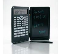 Calculadora de Escritorio con Bloc de Escritura borrable, calculadoras de Escritorio Calculadora científica Estuche rígido Plegable para Oficina Escuela, Pantalla LCD de Dos Filas