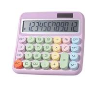 Calculadora de mesa de mesa Calculador-Digit Office, gran panel de control de botón, pantalla LCD de 12,7 cm | Ordenador plegable con ángulo de inclinación para el banco, d