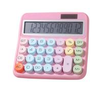 Calculadora de mesa de mesa Calculador-Digit Office, gran panel de control de botón, pantalla LCD de 12,7 cm | Ordenador plegable con ángulo de inclinación para el banco, d
