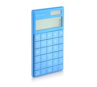 Calculadora de Mesa LT-D1226 - Ergonomía y Diseño - 12 dígitos - Solar y Batería - Píe Desplegable - Grandes Teclas - by Office Box - 3 Colores Blue