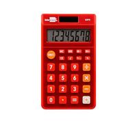 Liderpapel Calculadora xf11 Bolsillo 8 Dígitos Solar y Pilas Color Rojo 115x65x8 mm