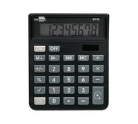 CALCULADORA LIDERPAPEL SOBREMESA XF16 8 DIGITOS Solar Y Pilas Color Negro 127X105X24 MM