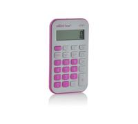 Calculadora Pocket - Ideal para el uso diario - 8 dígitos - REF.LT-P1 - Baterías Incluidas - Gran versatilidad y duración en un modelo de calculadora de Bolsillo by Office Box - 5 Colores Pink