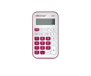 Calculadora Pocket - Ideal para el Uso Diario - 8 dígitos - Ref.LT-P143 - Baterías Incluidas - Gran versatilidad y duración en un Modelo de calculadora de Bolsillo by Office Box - Fucsia