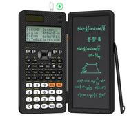 Calculadoras científicas recargables 991ES EX con tableta de escritura LCD, portátil plegable con Bloc de notas para escuela secundaria de negocios 991 EX
