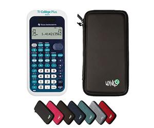 Calcuuse Pack económico: TI College Plus Solar Calculadora Científica + Funda de protección WYNGS Negro + Garantía ampliada de Calculado