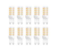 Caldarax Bombillas G9 LED 5W Neutra 4000K, 450LM, 51 SMD LEDs, 40W 50W Halógena Equivalente, AC 230V, Bombilla LED Casquillo G9 Neutra para Luz Espejo, Luz de Mesa, No Regulable, 10 Piezas