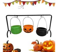 Caldero de Brujas 3 Piezas de Cubo Decorativo para con Soporte Metálico