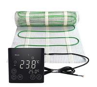 Calefacción eléctrica por suelo radiante 150 W por m², termostato táctil, color negro, tecnología TWIN JWS diferentes tamaños, tamaño (m²): 12 m²