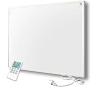 Calefacción infrarroja con termostato de 580 vatios, calefactor eléctrico infrarrojo de montaje en pared, panel calefactor eléctrico de bajo consumo con protección contra sobrecalentamiento