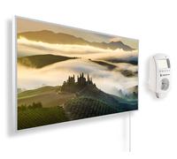 Calefacción infrarroja para paneles, 1200 vatios - Vista a la Toscana - 1,8 x 60 x 120 cm - Eléctrica - Calefacción de pared - Termostato inteligente
