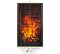 Calefacción infrarroja, termostato, calefactor con diseño, panel calefactor, radiador infrarrojo de 430W, calefactor eléctrico con diseño de chimenea