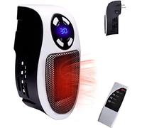 Calefactor 500W, Calefactores bajo Consumo, Calefactor Baño, Calentador de enchufe para el hogar y para llevar, Calefactor con Termostato, 3 Modo Calentador